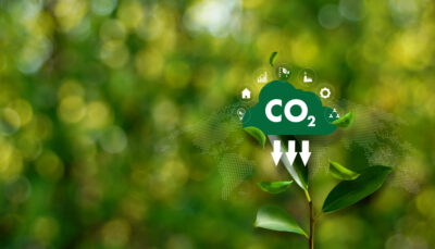 Imagem ilustrando o conteúdo sobre o mercado de carbono no Brasil mostrando, de forma lúdica, como funciona o ciclo de carbono.